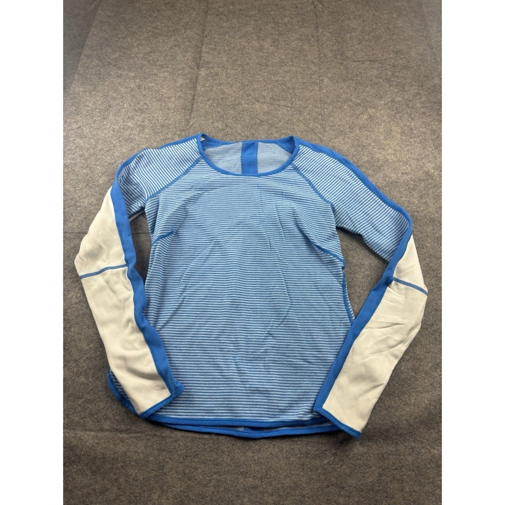 Lululemon Women's M? Blue Runder Under Long Sleeve Reversible Running Shirt‎